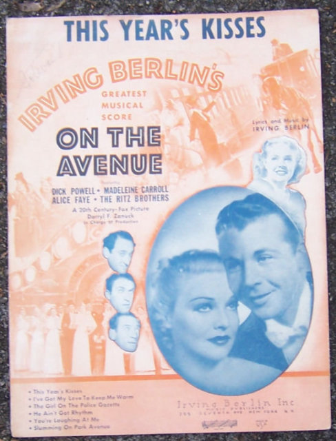 This Year's Kisses From On the Avenue by Irving Berlin