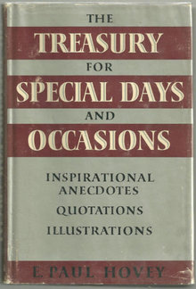 Treasury for Special Days and Occasions by E.Paul Hovey