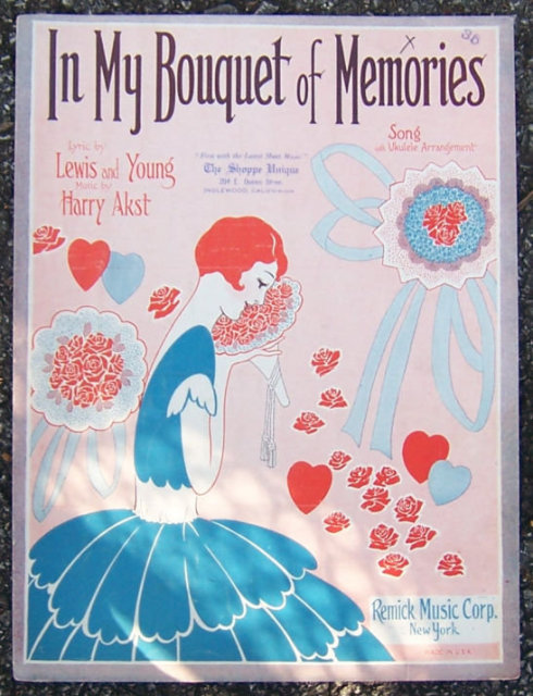 In My Bouquet of Memories Song with Ukulele 1928 Music
