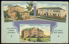 Postcard of New Mexico Normal University Las Vegas 1945