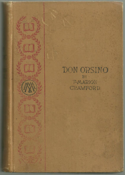 Don Orsino by F. Marion Crawford 1892 Fiction