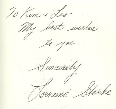 Less Than Human Signed by Lorraine Starke 1990 1st ed