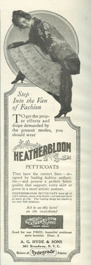 Heatherbloom Petticoats Latest Fashion 1916 Magazine Ad
