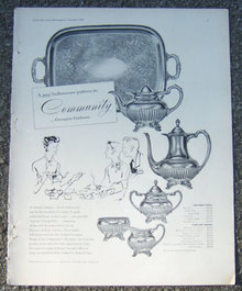 Community Georgian Gadroon Hollowware 1953 Magazine Ad