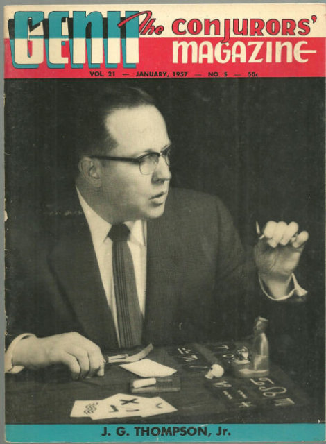 Genii Magazine January 1957 J. G. Thompson, Jr Cover