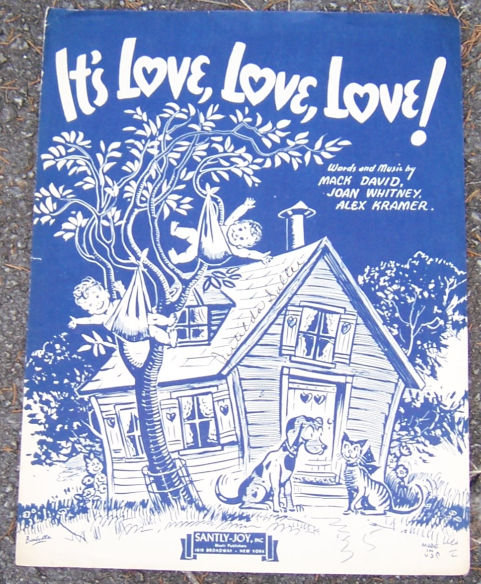 It's Love, Love, Love 1943 Vintage Sheet Music