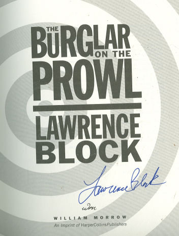 Burglar on the Prowl Signed by Lawrence Block 1st ed DJ
