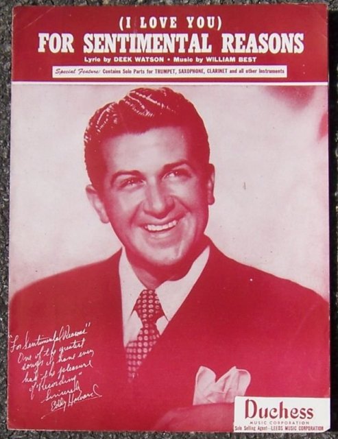 I Love You For Sentimental Reasons Sung by Eddy Howard