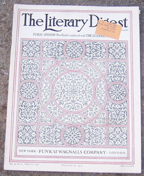 Literary Digest February 8, 1913 Railway Museum