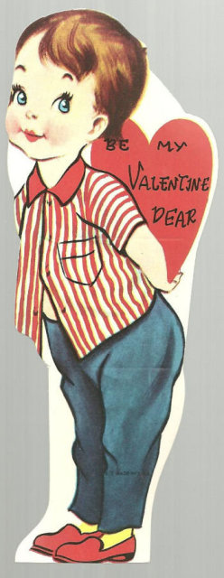 Vintage Valentine of Little Girl Be My Valentine Dear