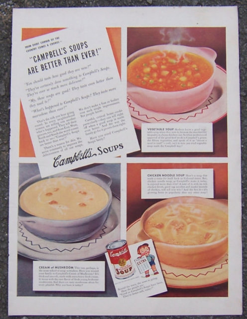 1941 Campbell's Soups Magazine Advertisement