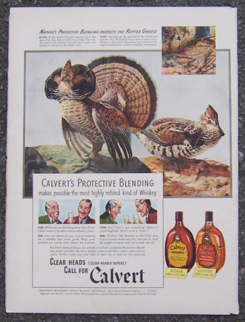 1941 Calvert Blended Whiskey Magazine Advertisement