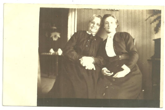 Real Photo Postcard of Two Lovely Ladies in Black