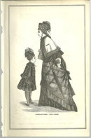 Carriage Dress & Girl's Dress 1876 Peterson's Magazine