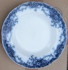 Antique Alfred Meakin China Medway Flow Blue Soup Bowl
