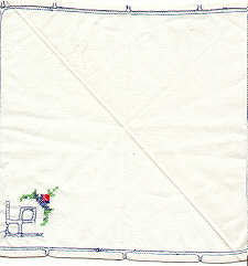 Vinatge White Hanky with Cross Stitch and Cut Work