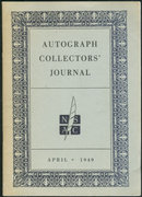 Autograph Collectors Journal April, 1949 History