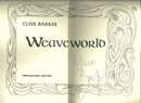Weaveworld Signed by Clive Baker 1987 Advanced Review