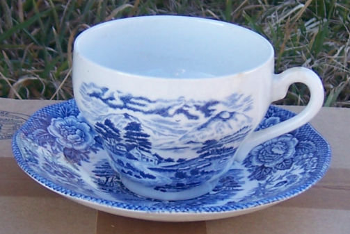 Lochs of Scotland Blue/White Loch Duich Cup and Saucer
