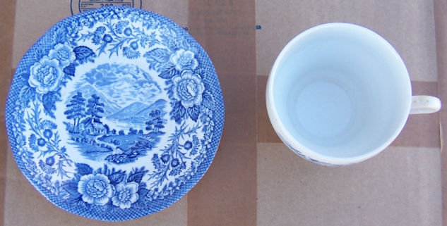 Lochs of Scotland Blue/White Loch Duich Cup and Saucer