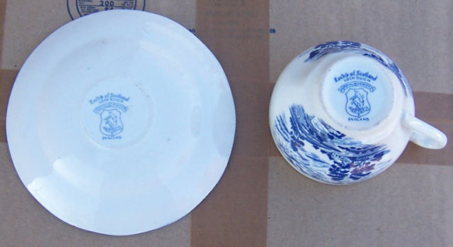Lochs of Scotland Blue/White Loch Duich Cup and Saucer
