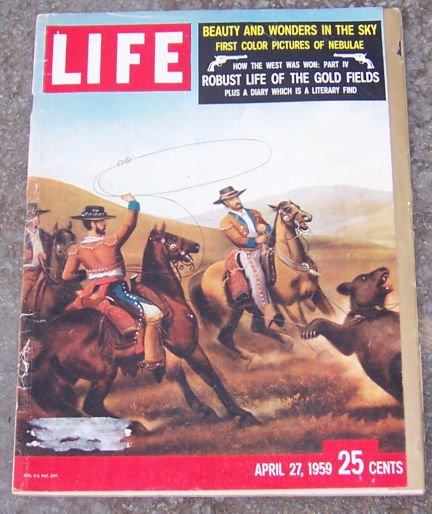 Life Magazine April 27, 1959 California Bear Hunt Cover