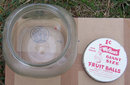 Vintage Wellons Giant Size Fruit Balls Large Glass Jar
