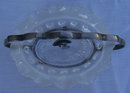 Glass Condiment Bowl with Silver Holder and Spoon