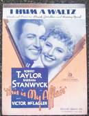 I Hum a Waltz Barbara Stanwyck 1937 Movie Music