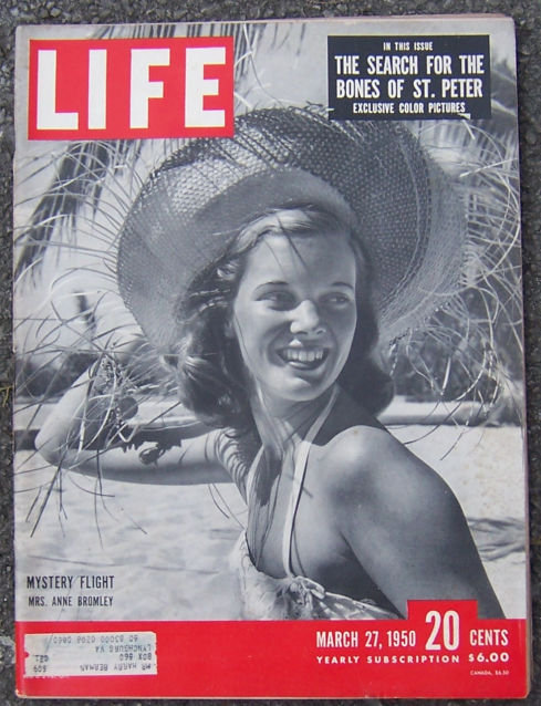 Life Magazine March 27, 1950 Mystery Flight on Cover