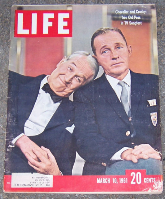 Life Magazine March 10, 1961 Chevalier and Crosby Cover