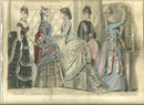 Colored Les Modes Parisiennes Fashion Print April 1876