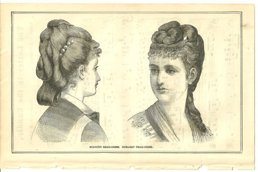 Morning Head-Dress from 1876 Peterson's Magazine