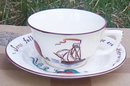 Vintage Czepa Motto Cup and Saucer with Sail Boat