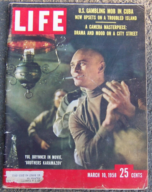 Life Magazine March 10, 1958 Yul Brynner on Cover