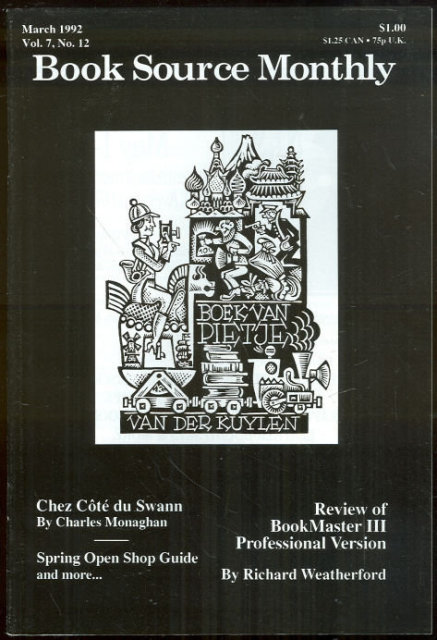 Book Source Monthly Magazine March 1992 Swann Auctions