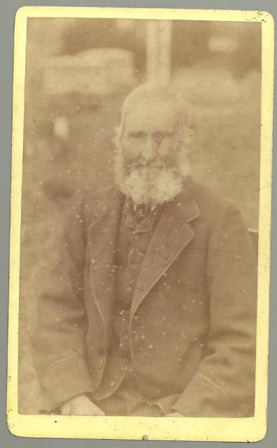 Small Cabinet Photograph of Old Man From Cardiff Wales