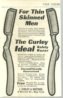 Curley Ideal Safety Razor 1904 Cosmopiltan Ad