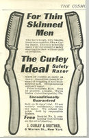 Curley Ideal Safety Razor 1904 Cosmopiltan Ad