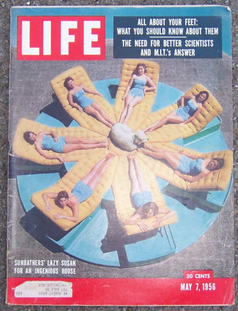 Life Magazine May 7, 1956 Sunbathers' Lazy Susan