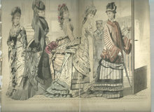 Colored Les Modes Parisiennes Fashion Print May 1876
