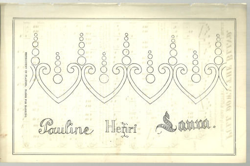 Design for Embroidery on Flannel 1876 Peterson's Mag
