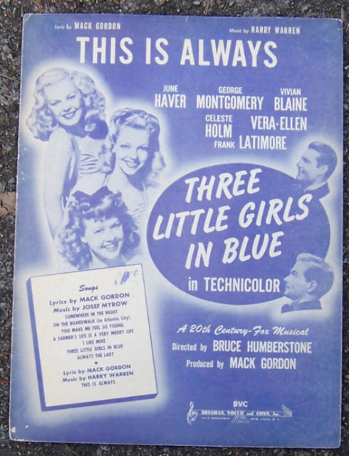 This is Always From Three Little Girls in Blue 1946