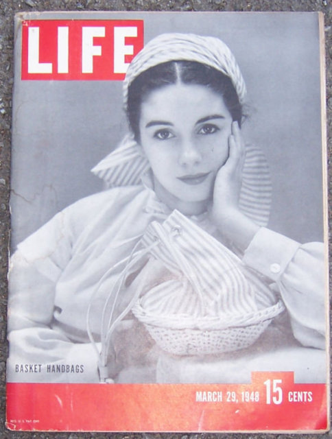 Life Magazine March 29, 1948 Basket Handbags on Cover