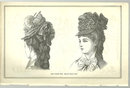 Grey Straw Hat and Black Straw Hat 1876 Peterson's Mag