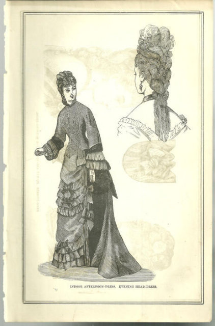 Indoor Afternoon Dress From 1876 Peterson's Magazine