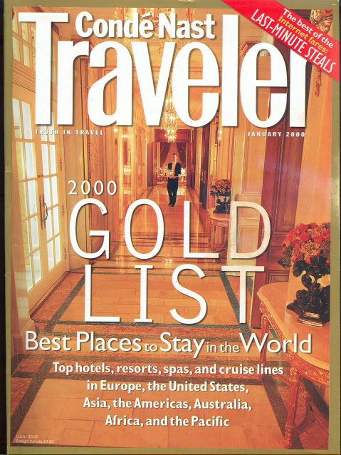 Conde Nast Traveler Magazine January 2000 Gold List