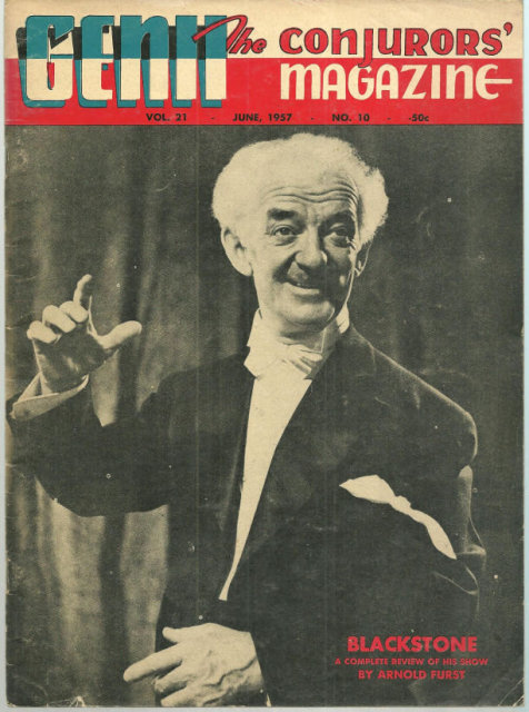 Genii Magazine June 1957 Blackstone on Cover