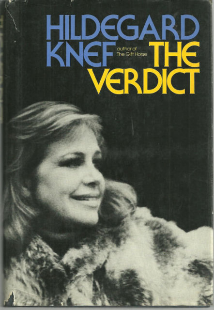 The Verdict by Hildegard Knef 1975 1st edition with DJ