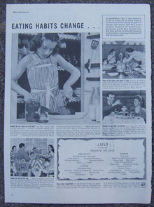 1945 Heinz Summer Menu Life Magazine Advertisement